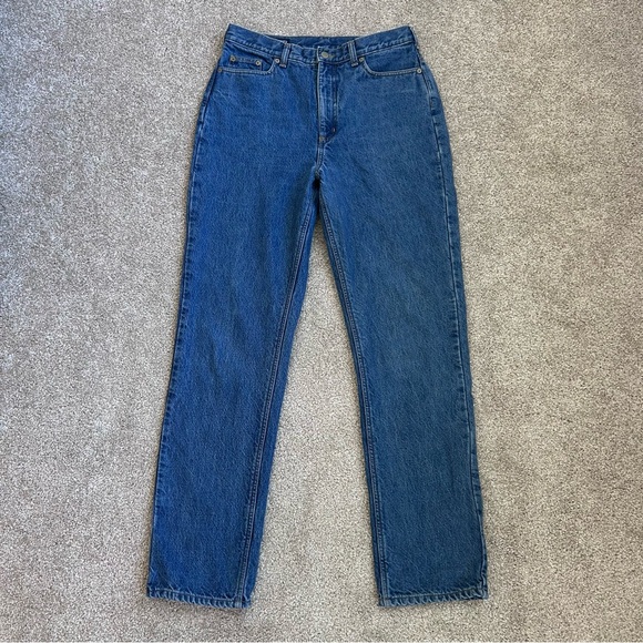 Lands' End Denim - Vintage Lands' End Flannel Lined Jeans Women's 12 Reg High Waist Straight Leg